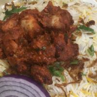 Spl Chicken Biryani · Boneless chicken cubes marinated with chefs special spices, curry leaves and premium basmati...