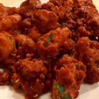 Gobi 555 · For all the spice fans. Crispy cauliflower tossed in spicy garlic sauce.