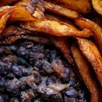 Plaintains & Beans Plate · Served with black-eyed beans and boiled or fried ripe plantain and your choice of meat cooke...