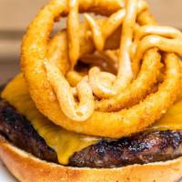 Western Burger · 1/2 lb. burger with chipotle sauce, onion rings, and cheddar cheese.