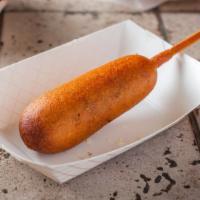 Kid'S Corn Dog · Vienna all-beef corn dog, served with kid's fries and a juice box.