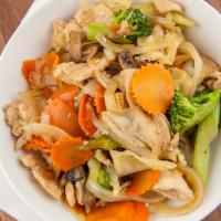 Mixed Vegetable · Sautéed mixed vegetables with a light brown sauce (cabbage, carrot, mushroom, broccoli, baby...