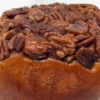 Sticky Buns · Our traditional baked cinnamon roll covered in pecans and caramel! You can't take your eyes ...