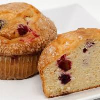 Orange Cranberry Muffin · An orange flavored muffin with fresh cranberries mixed in and sugar baked on top- These are ...