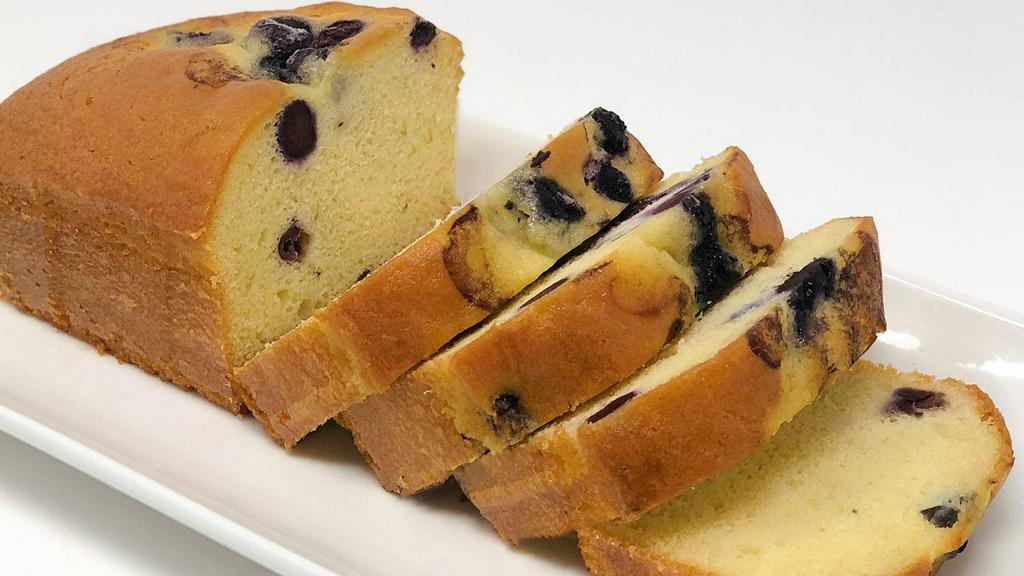 Blueberry Bread · Fresh blueberries mixed into our moist quickbread! Everyone loves blueberries!