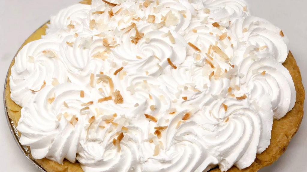 Coconut Cream Pie · Coconut cream pie filling topped with whipped cream. If you love coconut you will love this pie!