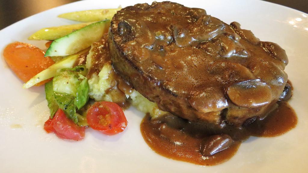 Meatloaf - Lunch Portion · Mashed Yukons, mushroom gravy, green beans.