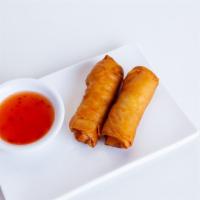 Fried Spring Rolls · Chicken, carrot, sweet Thai chilli sauce