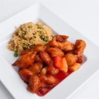 Sweet & Sour · Breaded chicken, sweet and sour sauce, pineapple, and onions
