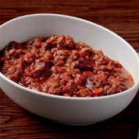 Housemade Chili · Fresh ground beef, red beans, chipotle peppers & our house blend of spices (250 cals)