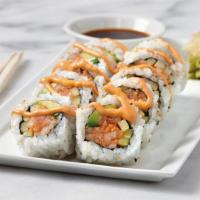 Spicy Shrimp Roll  · Sushi rice, nori, roasted sesame seeds, spicy shrimp mix, avocado, cucumber, spicy sauce, so...