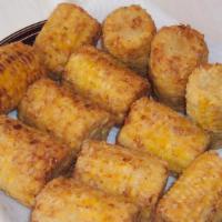 Fried Corn On The Cob  With Butter · 