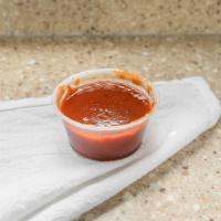 Jimmys Hot Sauce · Our homemade habanero sauce!