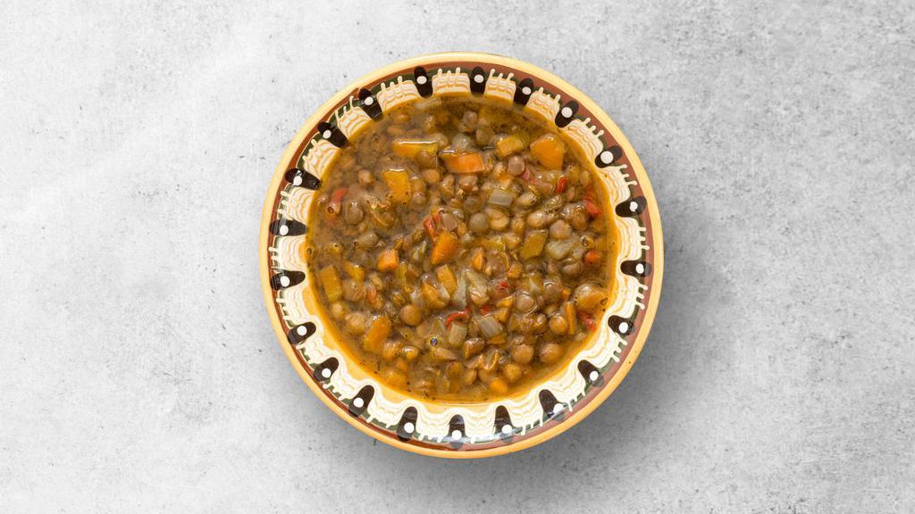 Lentil · Hearty lentil soup.