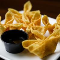Fried Wontons (Crab Rangoon) · Served with sauce.