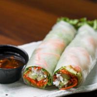 Fresh Spring Rolls · Served with sweet chili sauce.
