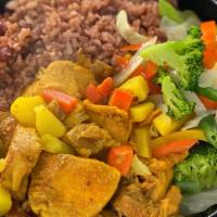 Curry Chicken Bowl · Island Style Curry Chicken Cubes with Carrot, Potato, Chayote/Cho-Cho. Seasoned with Blended...