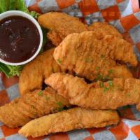 Chicken Tenders (1/2 Dozen) · Fresh homemade breaded chicken tenders with your choice of dipping sauce.