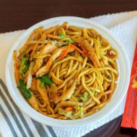 Chicken Lo Mein · Chinese soft egg noodle.