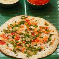 Mixed Veg Uthappam · Uthappam topped with medley veggies. Mention as special instructions if you need as Vegan & ...