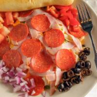 House Salad · All of our specialty salads are garnish with cheese, tomatoes, red peppers, green peppers, r...