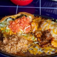 Tamale Combo · One tamale, one enchilada (beef, chicken, or seafood), and one taco (beef or chicken) with a...