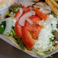 Aristons Deluxe Gyro Sandwich · A seven