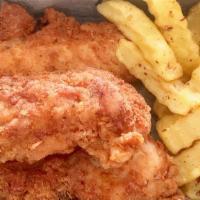 Chicken Tenders (4) · Served with your choice of sauce & Fries