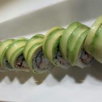 Michigan · Octopus, white tuna, shrimp, crab stick, cucumber and spicy sauce on top avocado and eel sauce