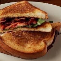 Blt · Four large slices of smoked jalapeno bacon, fresh lettuce & tomato on grilled Texas toast.