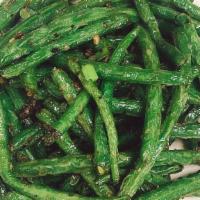 Szechuan String Bean / 干煸四季豆 · Stir-fry. Green beans, scallion.