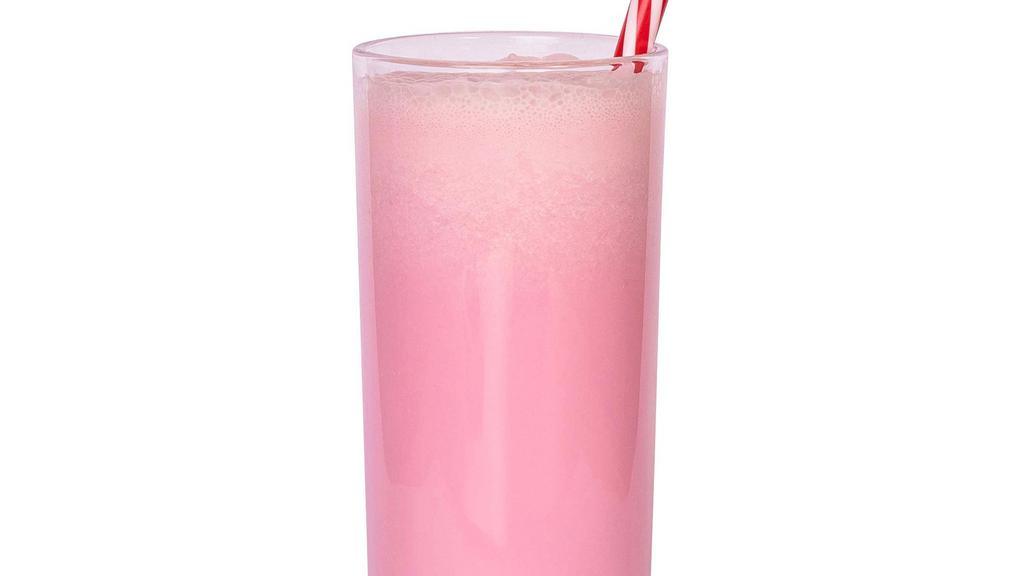 Strawberry Milkshake · Two hearty scoops of strawberry ice cream, milk, and strawberry sauce, blended to delicious perfection