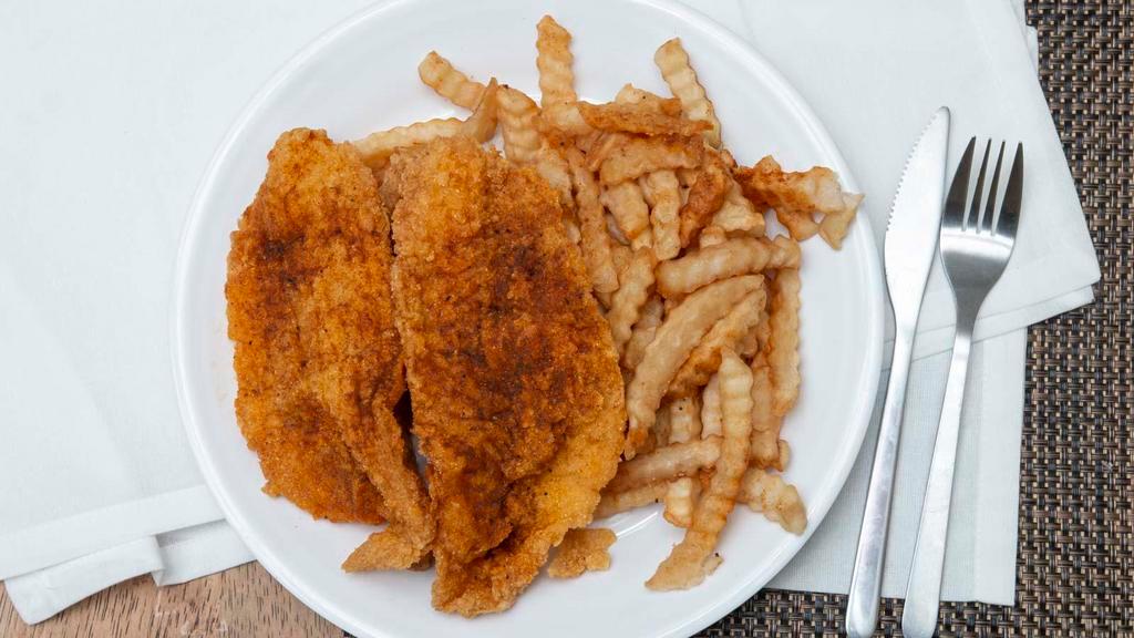 Catfish (3Pc) · Three forth pounds. Includes one side of corn and potatoes and broccoli.