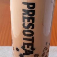 Panda Milk Tea · ceylon black tea with black and white boba