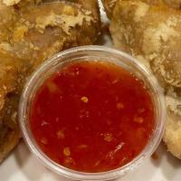 Egg Rolls · Pulled pork and coleslaw. Served with sweet chili sauce.