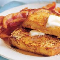 French Toast · Thick cut Texas toast.
