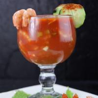 Coctel De Camaron · Shrimp with chopped cilantro, onions, tomatoes and avocado. Mixed in our homemade cocktail s...