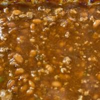 Bbq Ground Beef Bake Beans  · sweet bbq ground beef baked beans