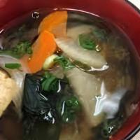 Miso Soup · Tofu, seaweed and scallion.