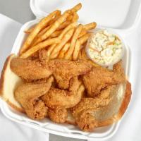 6 Wings With Fries · With Fries & Coleslaw.