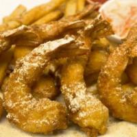 Jumbo Shrimp 14Pc · Served with fries,bread,coleslaw
