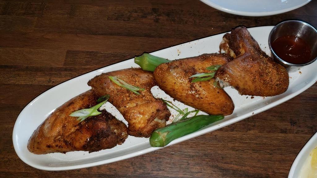 Steak House Wings · 1 lb of wings smoked and then fried to perfection served naked with our house seasoning and choice of sauce.