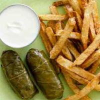 Stuffed Grape Leaves (2) · House-rolled vine leaves stuffed with lamb and rice (soy-free, halal), or vegetarian style w...