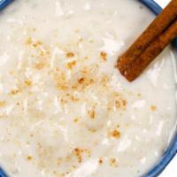 Rice Pudding · With a touch of orange blossom and topped with cinnamon sugar. (gluten-free, soy-free)