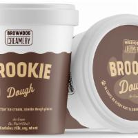 Brookie Dough · Brownie batter ice cream with chunks of cookie dough