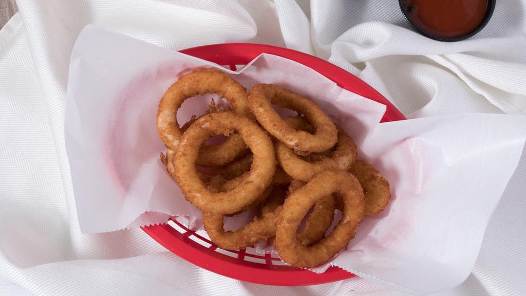 Go Go Onion Rings · Battered onion rings, deep fried to perfection.