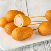 Mini Corn Dogs · Delicious mini juicy sausage sticks with a sweet bread wrapping. Served with your choice of ...