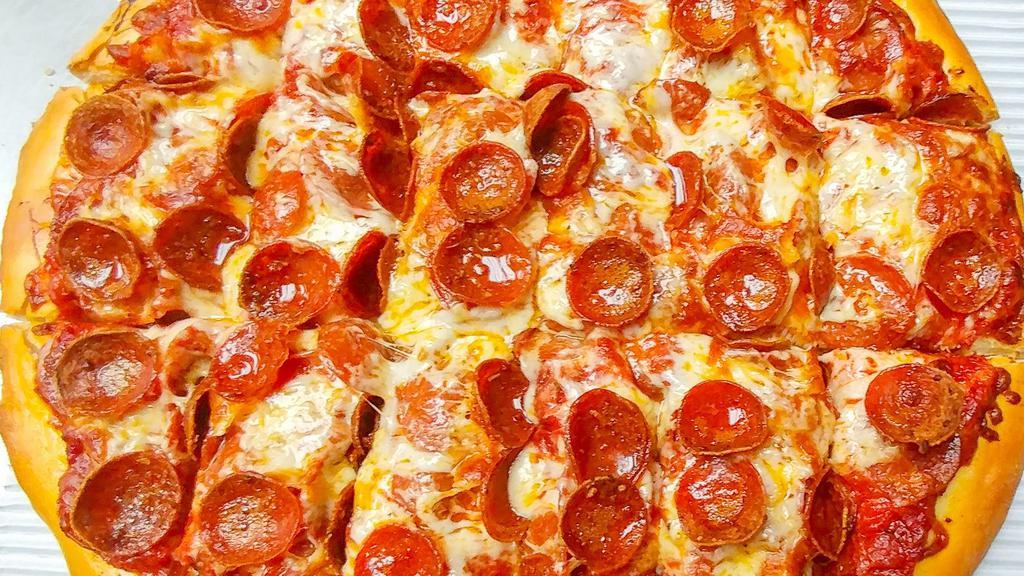 Pepperoni Amore Pizza · Our classic pepperoni pizza with extra pepperoni and extra cheese.