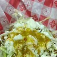 Sopes  · Home made sopes topped with beans and a choice of (cheese , steak, birria, chicken, or only ...