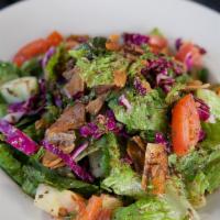 Lava Too Fattoush · Romaine lettuce tossed in our special homemade fattoush dressing with tomatoes, cucumber and...